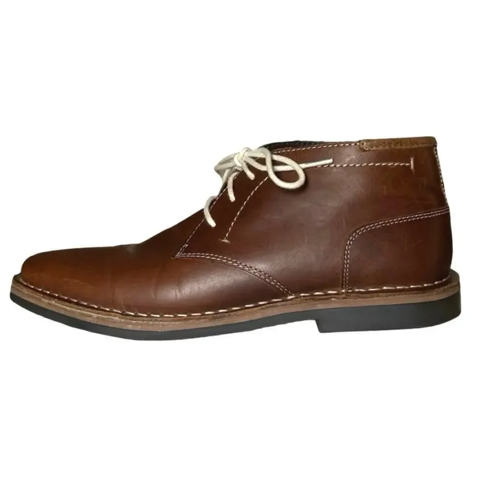 Steve Madden Men’s Hestonn Leather Chukka Boots Cognac Size 9 M